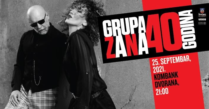 Grupa ZANA proslavlja 40 godina postojanja 25. septembra u Kombank dvorani!