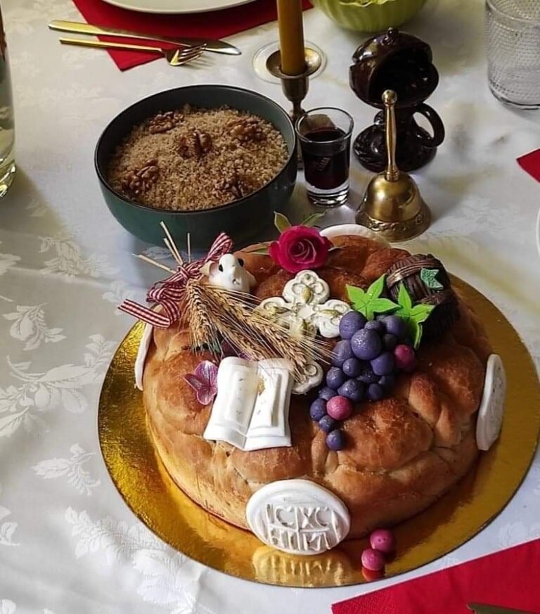 Đurdevdanski posni, slavski kolač sa fondan dekoracijom