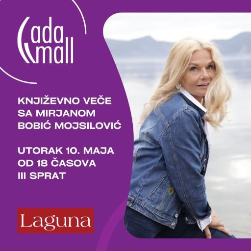 Književno veče sa Mirjanom Bobić Mojsilović u Ada Mallu